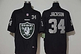 Nike Raiders 34 Bo Jackson Black Team Big Logo Number Vapor Untouchable Limited Jersey,baseball caps,new era cap wholesale,wholesale hats